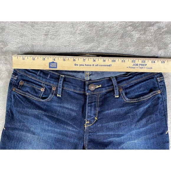 Abercrombie & Fitch Emma Low Rise Jeans Stretch Dark Wash Bootcut Size 2L - Picture 14 of 16